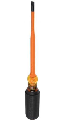 Klein Tools 6926INS Slim-Tip 1000V Insulated Screwdriver, 1/4-Inch Cabinet, 6-Inch-