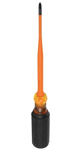 Klein Tools 6956INS Slim-Tip 1000V Insulated Screwdriver, #1 Phillips, 6-Inch-