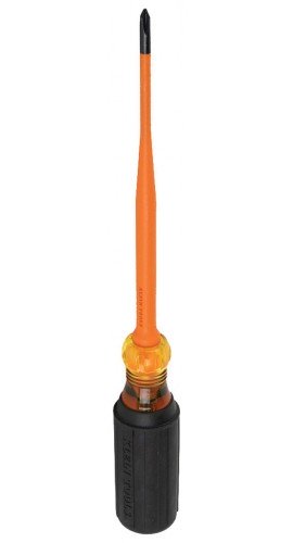 Klein Tools 6956INS Slim-Tip 1000V Insulated Screwdriver, #1 Phillips, 6-Inch-