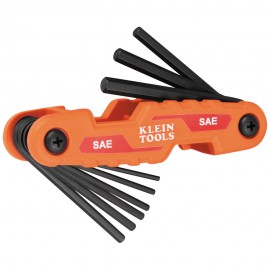 Klein Tools 70540 Compact Folding Hex Key Set, SAE-