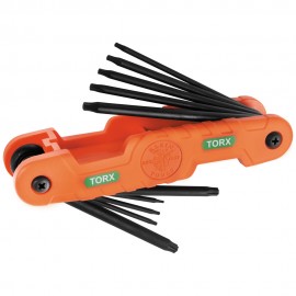 Klein Tools 70550T Pro Folding Hex Key Set, 10-Key, TORX® Sizes-