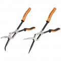 Klein Tools 71402 Long Reach Needle Nose and Bent Nose Pliers Set, 13-Inch, 2-Piece-