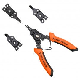 Klein Tools 73066 6-in-1 Interchangeable Snap Ring Pliers-