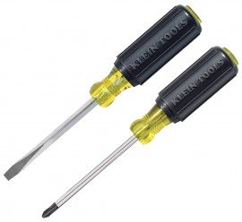 Klein Tools 85442 Cushion-Grip Screwdriver Set, &amp;frac14; Keystone, #2 Phillips-