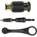 Klein Tools 85515HD Flip Socket, Mini Ratchet and Multi-Bit Driver Set, 3-Piece-