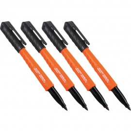 Klein Tools 861014 Skribes™ Fine Tip Permanent Markers, Black, 4-Pack-