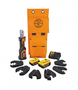 Klein Tools BAT207T144H Battery-Operated Cutter/Crimper Kit, 4 Ah battery-