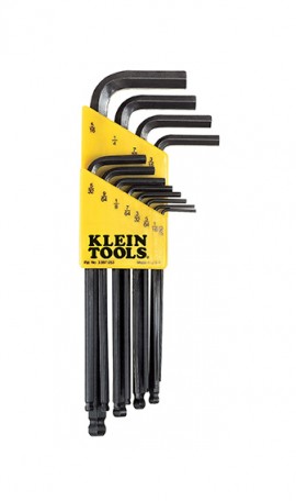 Klein Tools BLK12 12-Piece L-Style Ball End Hex Key Caddy Set-