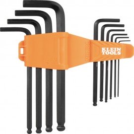 Klein Tools BLS10M Long Ball-End Hex Key Set, Metric, 10-Piece-