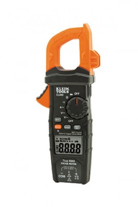 Klein Tools CL600 Clamp Meter, true RMS/digital AC auto-ranging tester, 600 A-