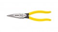 Klein Tools D203-8NCR Long-Nose Side-Cutting Pliers, strip/crimp, 8"-