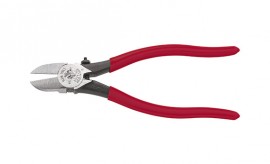 Klein Tools D227-7C Spring-Loaded Diagonal-Cutting Pliers, plastic cutting, 7"-