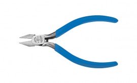 Klein Tools D244-5C Diagonal-Cutting Electronics Pliers with point nose, narrow jaw, 5"-
