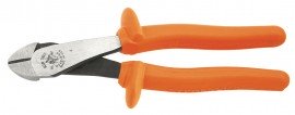 Klein Tools D248-8-INS Insulated High-Leverage Diagonal Cutting Pliers with angled head, 8&amp;quot;-
