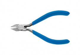 Klein Tools D259-4C Diagonal-Cutting Electronics Pliers with point nose, extra-narrow jaw, 4&quot;-