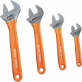 Klein Tools D5074 Extra-Capacity Adjustable Wrenches, 4-Piece-
