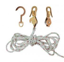 Klein Tools H1802-30SSR Block and Tackle Set with 268 blocks and 259 swivel anchor hook-