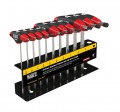 Klein Tools JTH410E 10-Piece T-Handle Hex Key Set with stand, SAE, 4"-