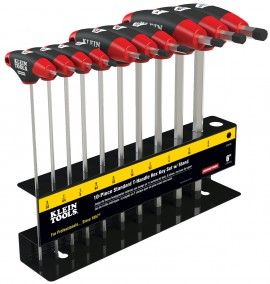 Klein Tools JTH610E T-Handle Set with stand, SAE, 6&amp;quot; blade, 10 pieces-