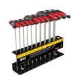 Klein Tools JTH610EB Ball-End T-Handle Hex Key Set with stand, SAE, 6"-