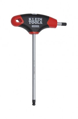 Klein Tools JTH6E07BE Journeyman Ball Hex Key with T-handle, 0.1", 6" blade-