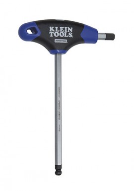 Klein Tools JTH6M3BE Journeyman Ball End Hex Key with T-handle, 3 mm, 6" blade-