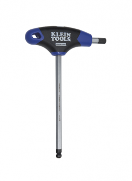 Klein Tools JTH6M4BE Journeyman Ball-End Hex Key with T-handle, 4 mm, 6" blade-