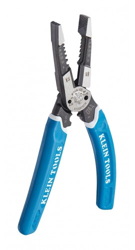 Klein Tools K12065CR Klein-Kurve Heavy-Duty Wire Stripper/Cutter/Crimper Multi Tool, 8 to 20 AWG-