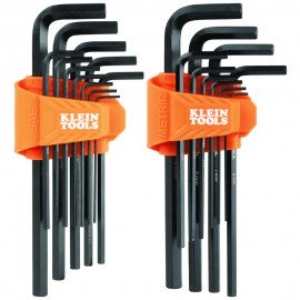 Klein Tools LS22 L-Style Long Hex Key Set, SAE and Metric, 22-Piece-