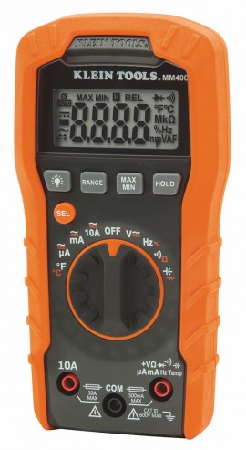 Klein Tools MM400 Auto-Ranging Digital Multimeter, 600 V-
