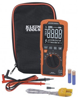 Klein Tools MM450 Digital Multimeter, TRMS, 600V AC/DC, 10A AC/DC, Temperature-