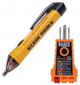 Klein Tools NCVT1PKIT Non-Contact Voltage and GFCI Receptacle Test Kit-