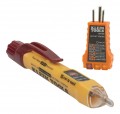Klein Tools NCVT2PKIT Dual Range Non-Contact Voltage Tester with receptacle tester-