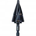 Klein Tools QRST11 Step Drill Bit, Quick Release, Double Spiral Flute, 7/8 to 1-1/8-Inch-