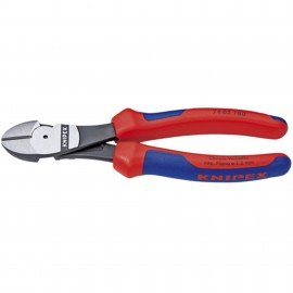 Knipex 74 02 180 High Leverage Diagonal Cutter, 7", multi-component grips-