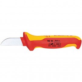 KNIPEX KNT-9852 Insulated Cable Knife, 1000 V, 7"-