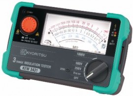 Kyoritsu 3431 Analogue Insulation Resistance Tester, 1000 V-