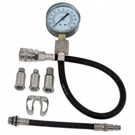 Lang Tools TU-310PB Motorcycle Compression Tester with 10, 12, 14 and 18mm adapters, hands-free-