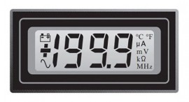 Lascar DPM 100S-BL Backlit LCD Panel Voltmeter for single rail, 3.5-digit, 200 mV DC-