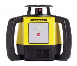 Leica 6008613 Rugby 610 Rotating Laser with Rod Eye 140 and li-ion battery pack-