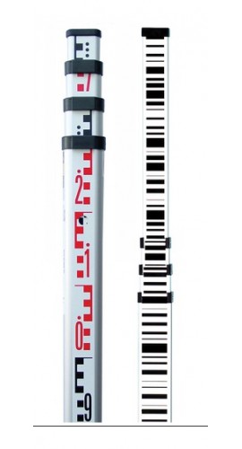 Leica 741882 GSS111 Dual-Face Aluminum Leveling Staff, 16.4&#039;, cm-graduation-