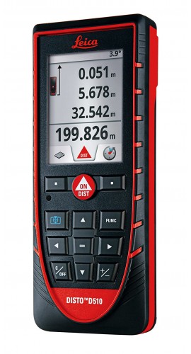 Leica 792290 DISTO D510 Laser Distance Meter, 0.16 to 656.2&#039;, &amp;plusmn;0.04&amp;quot;-