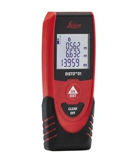 Leica 843418 DISTO D1 Laser Distance Meter, 0.66 to 131.2'-
