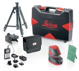Leica Lino L2G+ Pro Kit Green Cross-Line Laser Level with a Dual Fan Angle of 180&amp;#xb0;, Pro Kit-