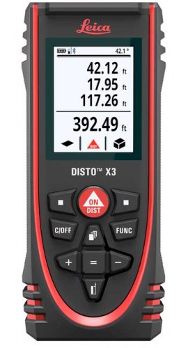 Leica X3 DISTO Laser Distance Meter, 0.05 to 150m-