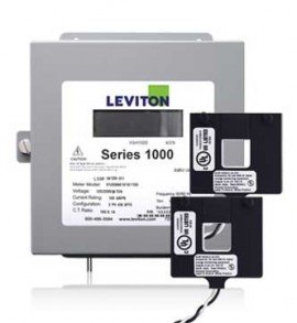 Leviton 1K240-1W VerifEye Series 1000 1P/3W Indoor Submeter Kit with 2 Split-Core Current Transformers, 120/240 V, 100 A-