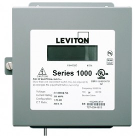 Leviton 1N240-021 Indoor Dual Element kWh Meter, MAX 200A, Meter Only-