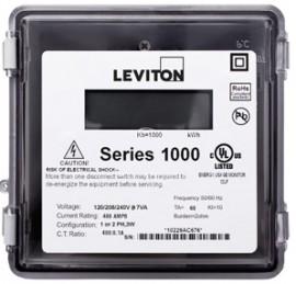 Leviton 1R277-021 Outdoor Single Element kWh Meter, MAX 200A, Meter Only-
