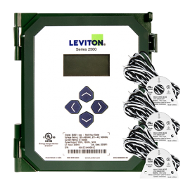 Leviton S2500 VerifEye® Series Submeter Kit with 3 x 200A solid core CTs, 120 to 480 V AC, pulse-modbus-