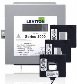 Leviton 2K208-12W Indoor Three Phase Meter Kit, 120/208V, 1200A with 3 Split Core CTs-